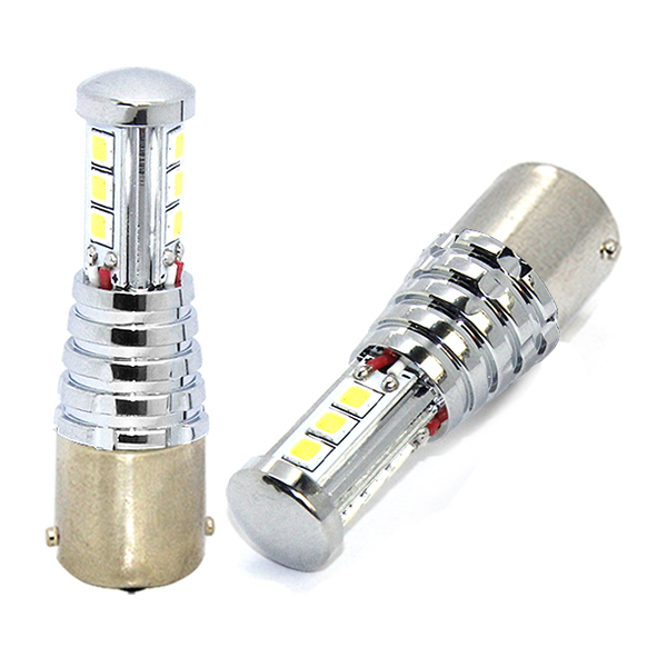 P21W 12V BA15S LED 9X3030CHIP Premium Lg Λευκο (μονοπολικο) 1τεμ.
