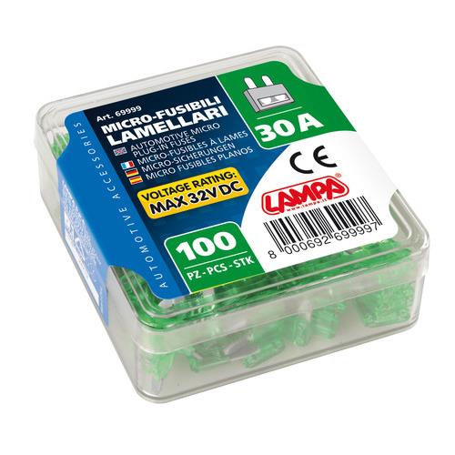 Ασφαλειες Micro 30AMP 12/32V Σε Κουτακι 100τεμ. - Thumbnail 2