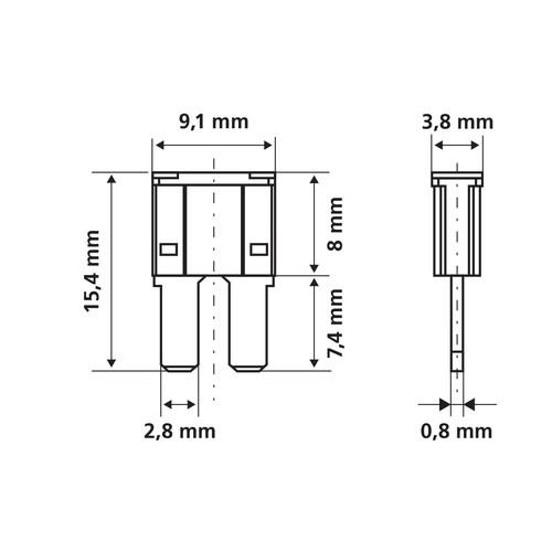 Ασφαλειες Σε Καρτελα Σετ 10τεμ. Micro-due 12/32V - Thumbnail 2