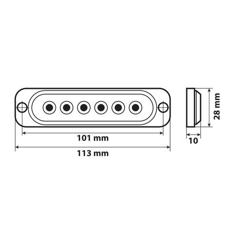 Στρομπο Λευκο LF1 12/24V Με 6 LED 19 Χρησεων Αδιαβροχο 113X28MM 1τεμ. - Thumbnail 3