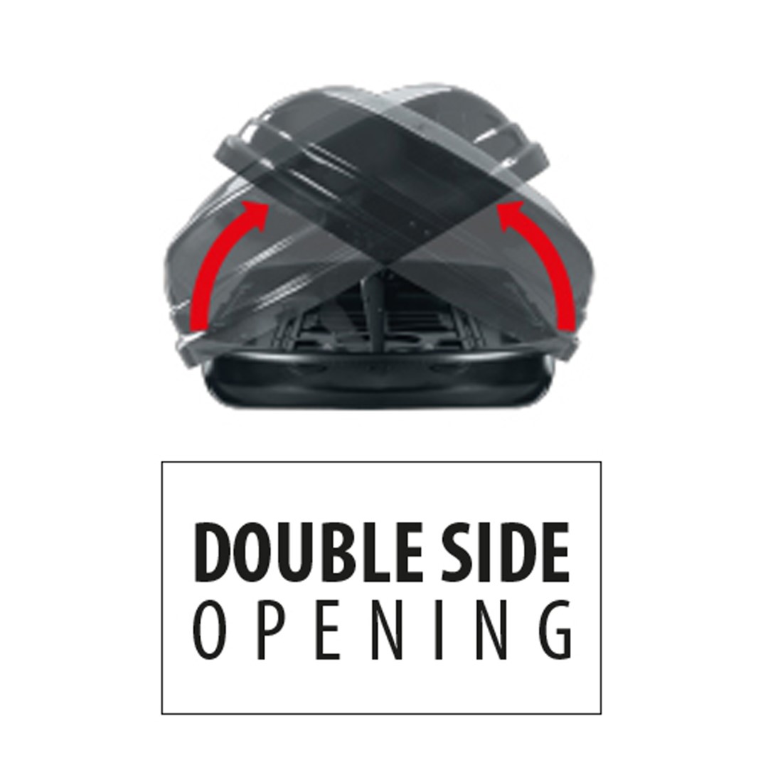 Μπαγκαζιερα Οροφης Diamond 450 Duo Black (μαυρη/γυαλιστερη) MENABO - Thumbnail 3