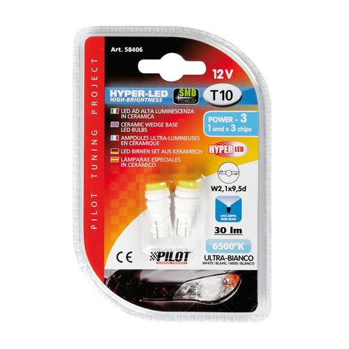 T10 W5W 12V W2,1X9,5D 30LM Hyper-LED 3 Λευκο (διπλης Πολικοτητας-καρφωτο) Blister 2τεμ. - Thumbnail 3