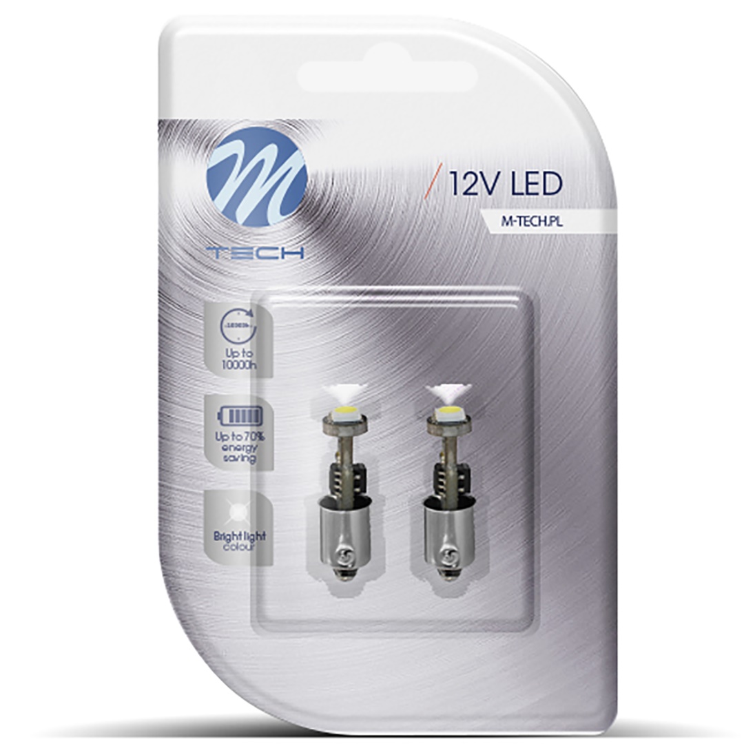 T4W 12V 0,72W BA9S (μινιον) LED 1XSMD5050 Can-bus Λευκο Blister 2τεμ. - Thumbnail 2