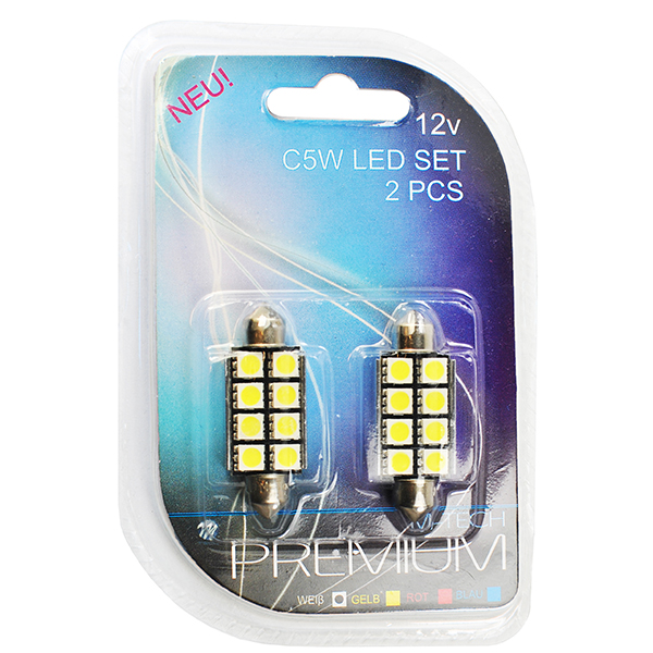 Λαμπακια Πλαφονιερας C5W/C10 12V 1,92W SV8,5 41MM - Thumbnail 2
