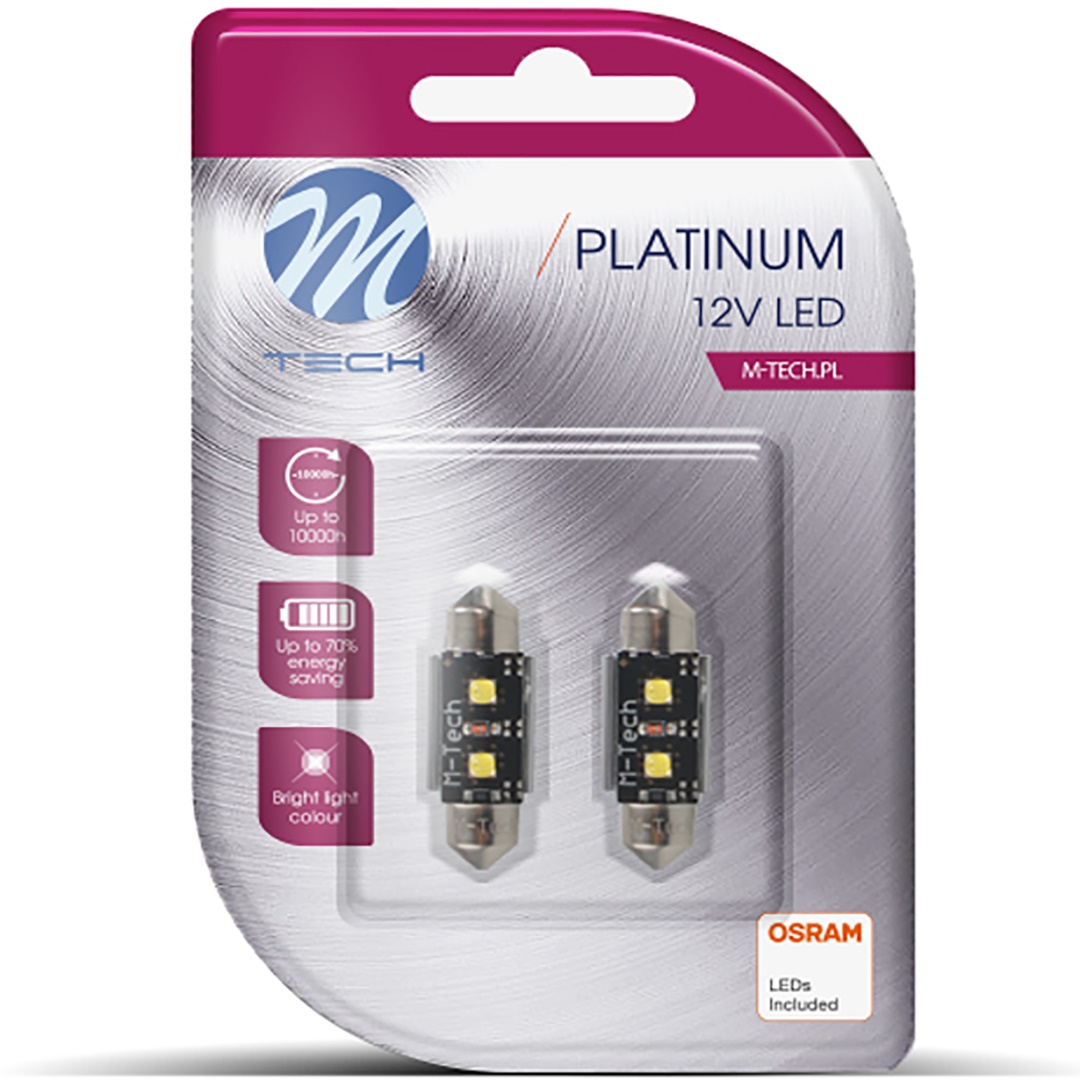 C5W SV8.5 Canbus 12V 3,2W 420LM 41MM 2XHP LED Osram Opto Λευκο Blister 2τεμ. - Thumbnail 2