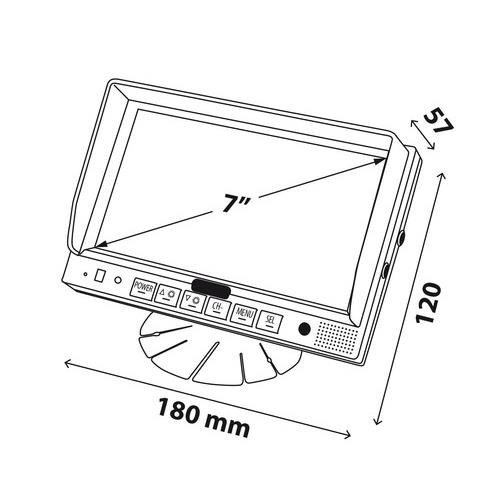 Οθονη M1 180X120MM 7 Ιντσες 10-32V Για 1 Καμερα Και 1 Audio - Thumbnail 7
