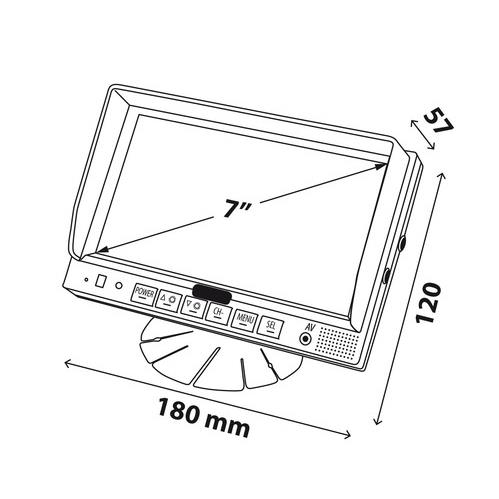 Οθονη M2 180X120X57MM 7 Ιντσες 10-32V Για 3 Καμερες Και 3 Audio - Thumbnail 2