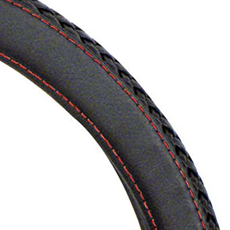 Καλυμμα Τιμονιου Maranello 37/43 Cm (μαυρο/κοκκινη Ραφη/πλεκτη Υφη) - Thumbnail 2