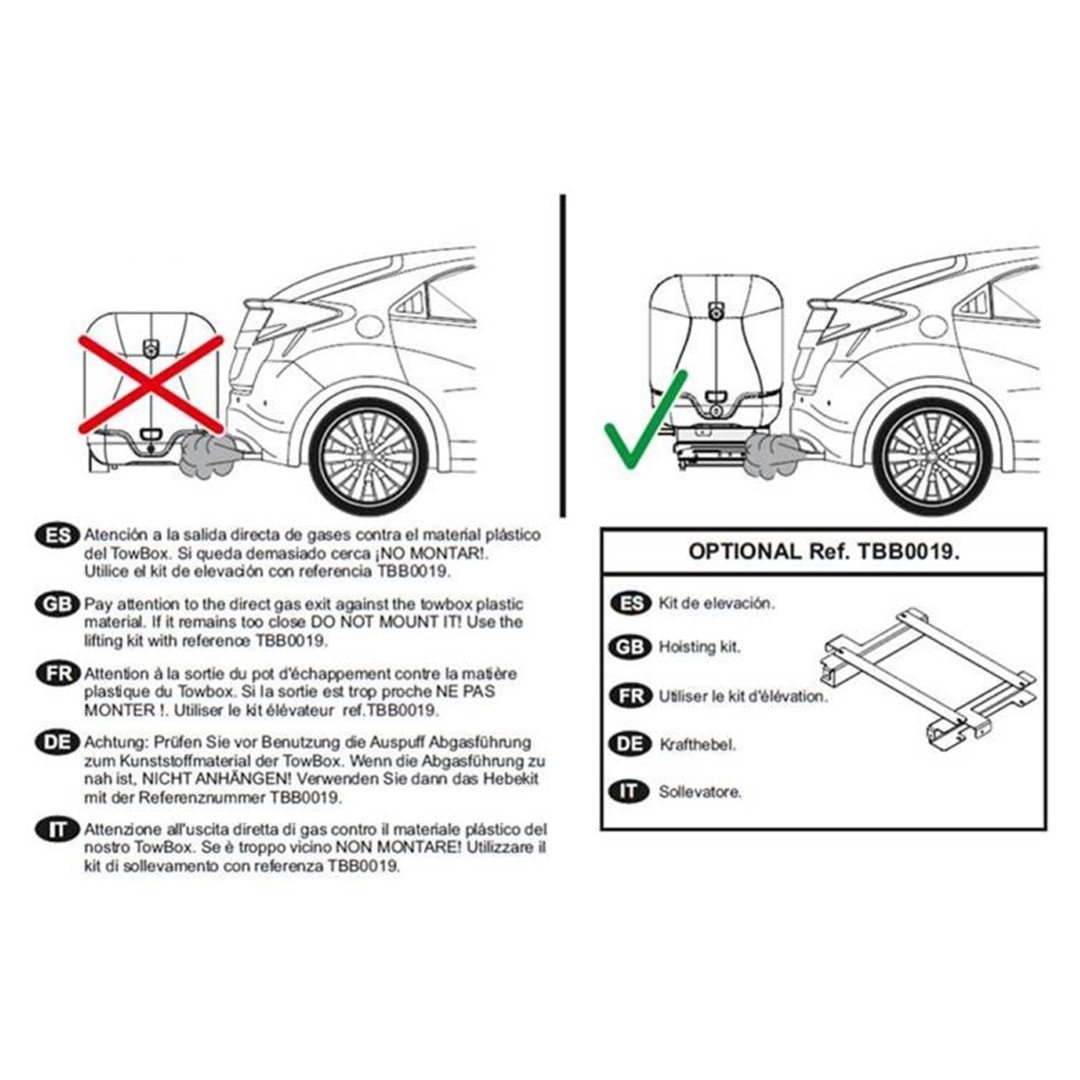 Μπαγκαζιερα Κοτσαδορου 390 Lt Towbox V2 (μαυρο) - Thumbnail 13