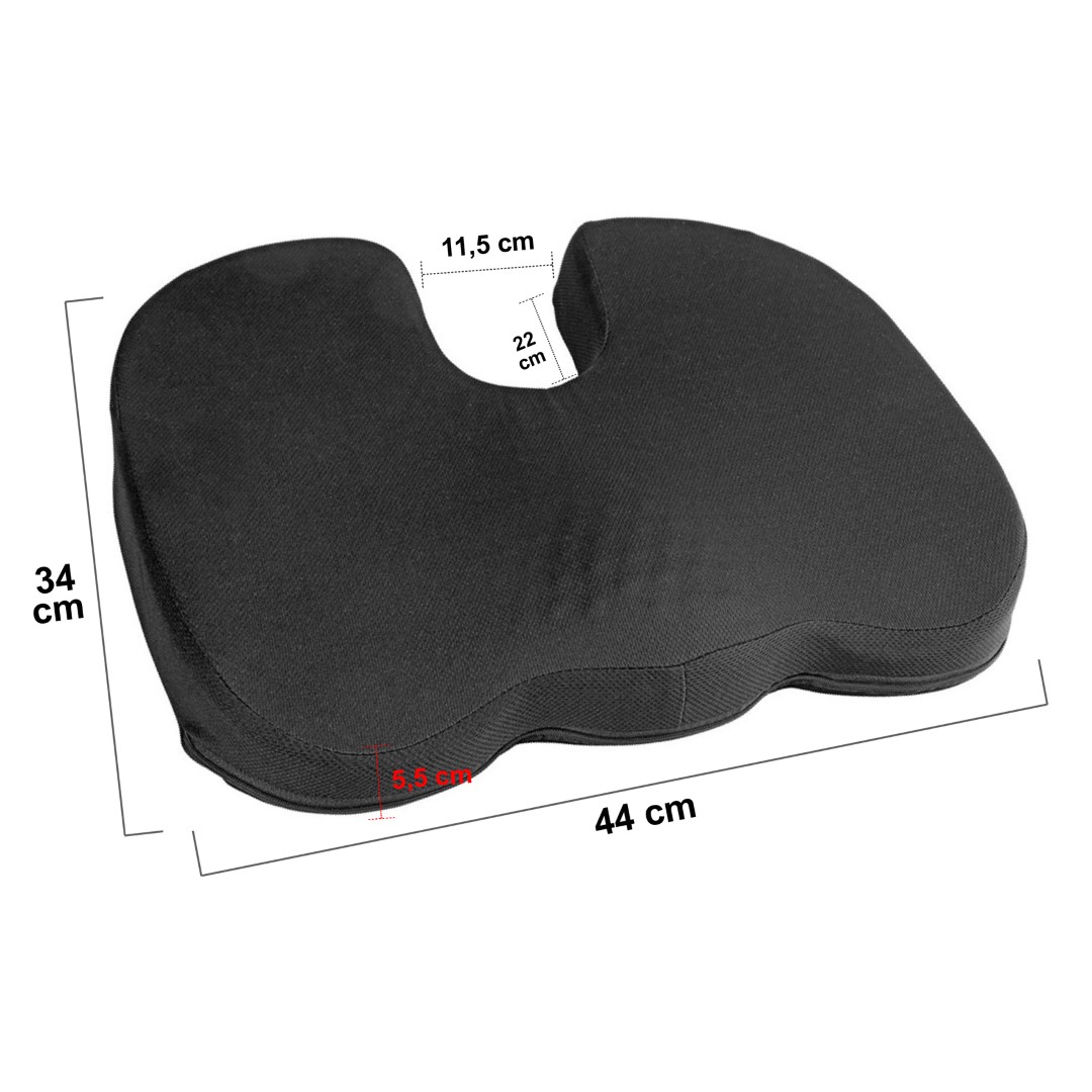 Μαξιλαρι Καθισματος Ergo Seat Contour Με Gel Και Αφρο Memory Foam  (μαυρο) - 1 Τεμ. - Thumbnail 2
