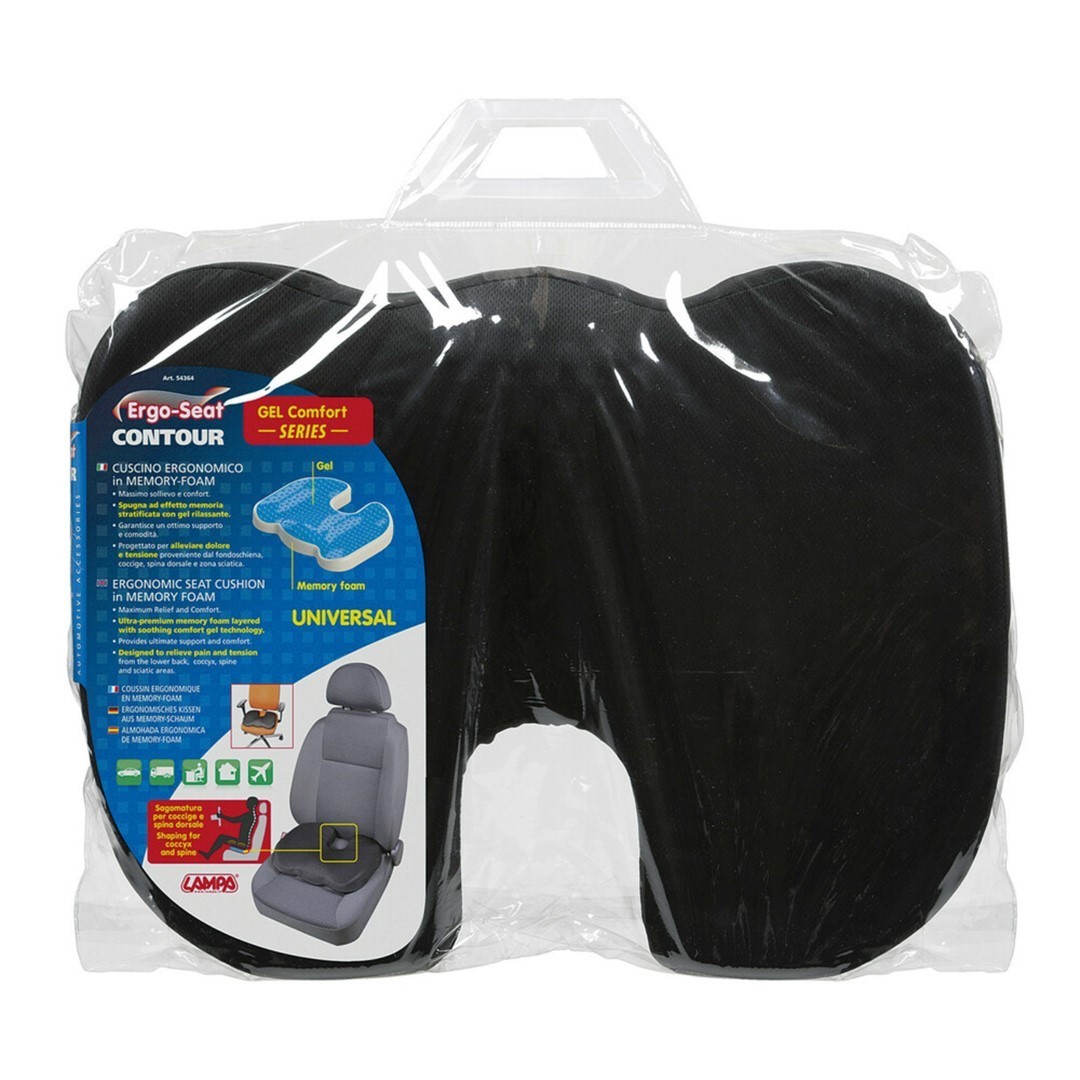 Μαξιλαρι Καθισματος Ergo Seat Contour Με Gel Και Αφρο Memory Foam  (μαυρο) - 1 Τεμ. - Thumbnail 6
