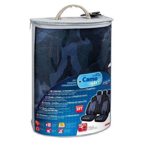 LAMPA - Καλυμματα Καθισματων Camo Navy Fashion-trend Series Παραλλαγης Σετ - 9 Τεμ. (L5467.2) - Thumbnail 3