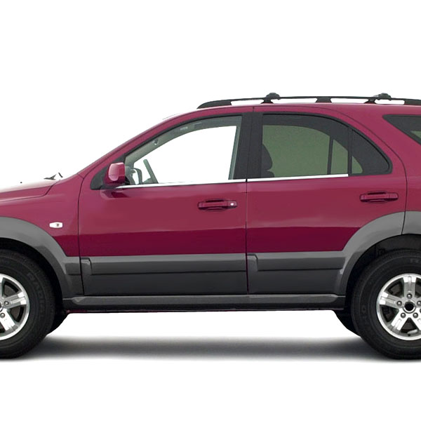 Trim Παραθυρων Αυτοκολλητα Χρωμιου Για Kia Sorento 5D 02-09+ 4τεμ.