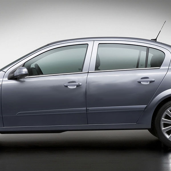Trim Παραθυρων Αυτοκολλητα Χρωμιου 4τεμ. Για Opel Astra H 4D 2004+