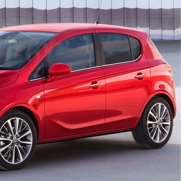Trim Παραθυρων Αυτοκολλητα Χρωμιου Για Opel Corsa E 5D 2015+ 6τεμ.