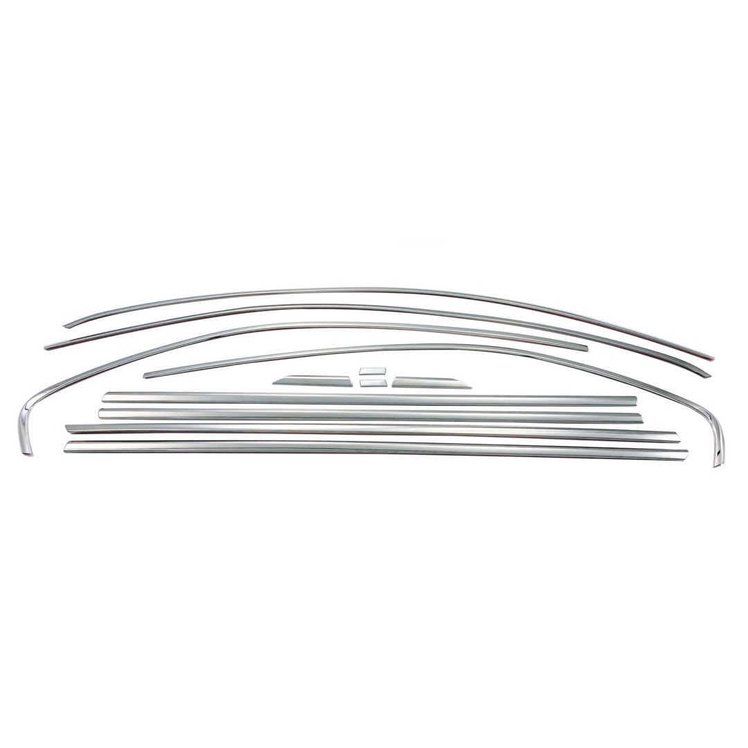Trim Παραθυρων Αυτοκολλητα Χρωμιου 12τεμ. Για Vw Jetta 4D 2011+
