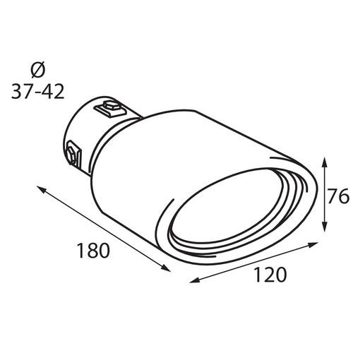 Ακρο Εξατμισης TS-65 Φ37-42MM - Thumbnail 2