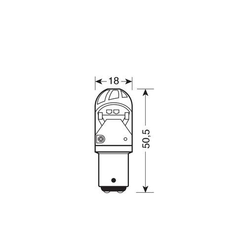 P21/5W 10-28V BAY15D Mega-LED 300LM Διαθλασης Λευκο (διπολικο) Blister 1τεμ. - Thumbnail 4