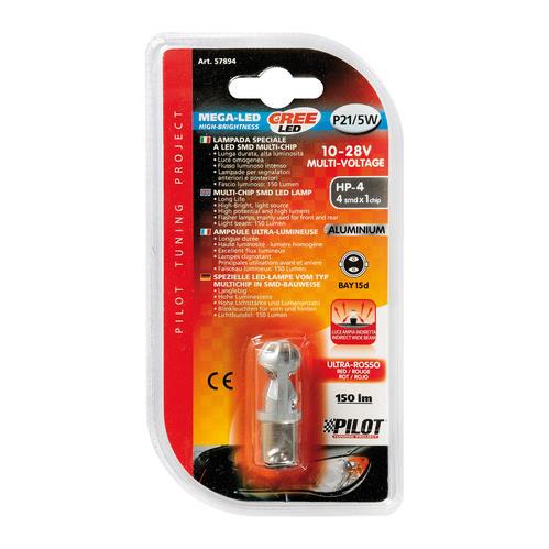 P21/5W 10-28V BAY15D Mega-LED 150LM Διαθλασης Κοκκινο (διπολικο) Blister 1τεμ. - Thumbnail 3