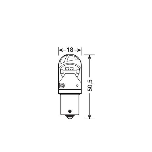 P21/5W 10-28V BAY15D Cree Mega-LED 150LM Διαθλασης Πορτοκαλι (μονοπολικο-παρακεντρο) Blister 1τεμ. - Thumbnail 4