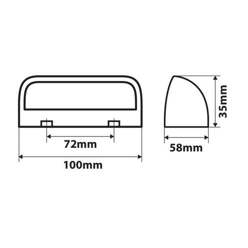 Φως Πινακιδας Και Θεσεως 12/24V - 12 Smd LED (100 X 58 X 35MM) - 1τεμ. - Thumbnail 5