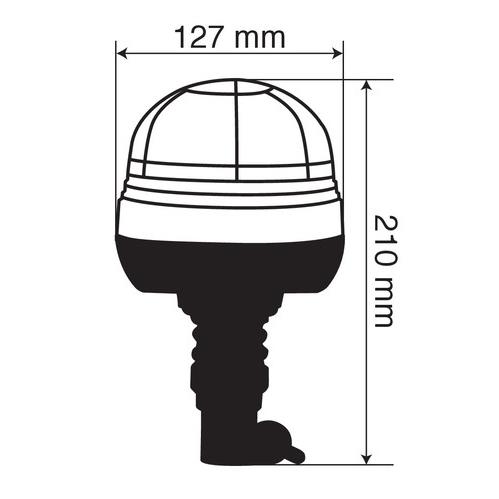 Φαρος RL-8 12V/24V 3 Χρησεων 12LED Βιδωτος Ελαστικος Πορτοκαλι 210X127MM - Thumbnail 6