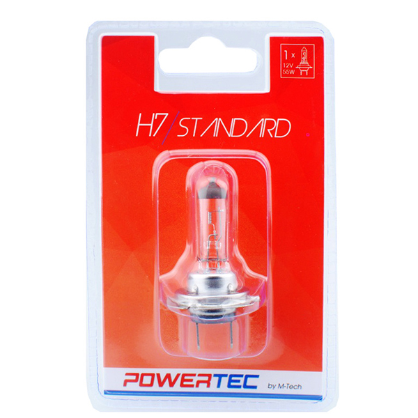 H7 12V 55W PX26D Powertec Standard Αλογονου 1τεμ.