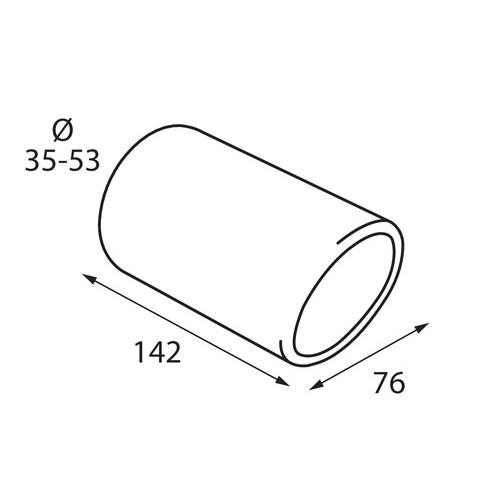 Ακρο Εξατμισης TS-16 S 35-53MM - Στρογγυλο - Thumbnail 2