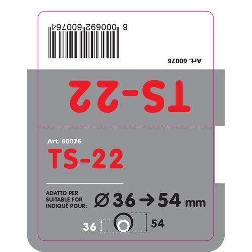 Ακρο Εξατμισης TS-22 Φ 36-54MM - Διπλη Αποληξη - Thumbnail 3