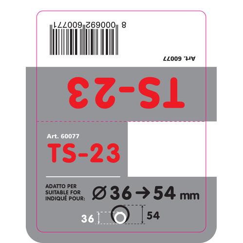 Ακρο Εξατμισης TS-23 Φ 36-54MM - Διπλη Αποληξη - Thumbnail 3