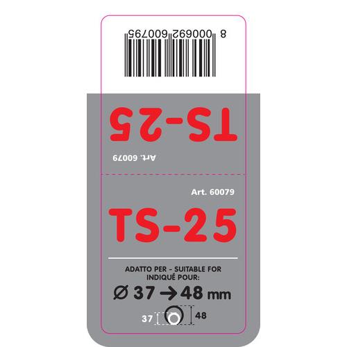 Ακρο Εξατμισης TS-25 Φ 37-58 Mm - Στρογγυλο Μαυρο/ινοχ - Thumbnail 3