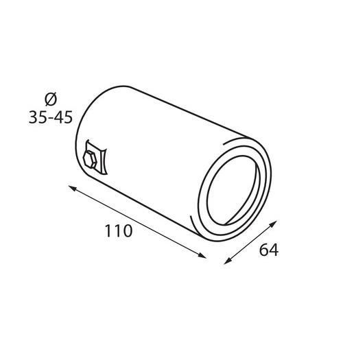 Ακρο Εξατμισης TS-54 Φ 35-45MM - Thumbnail 2