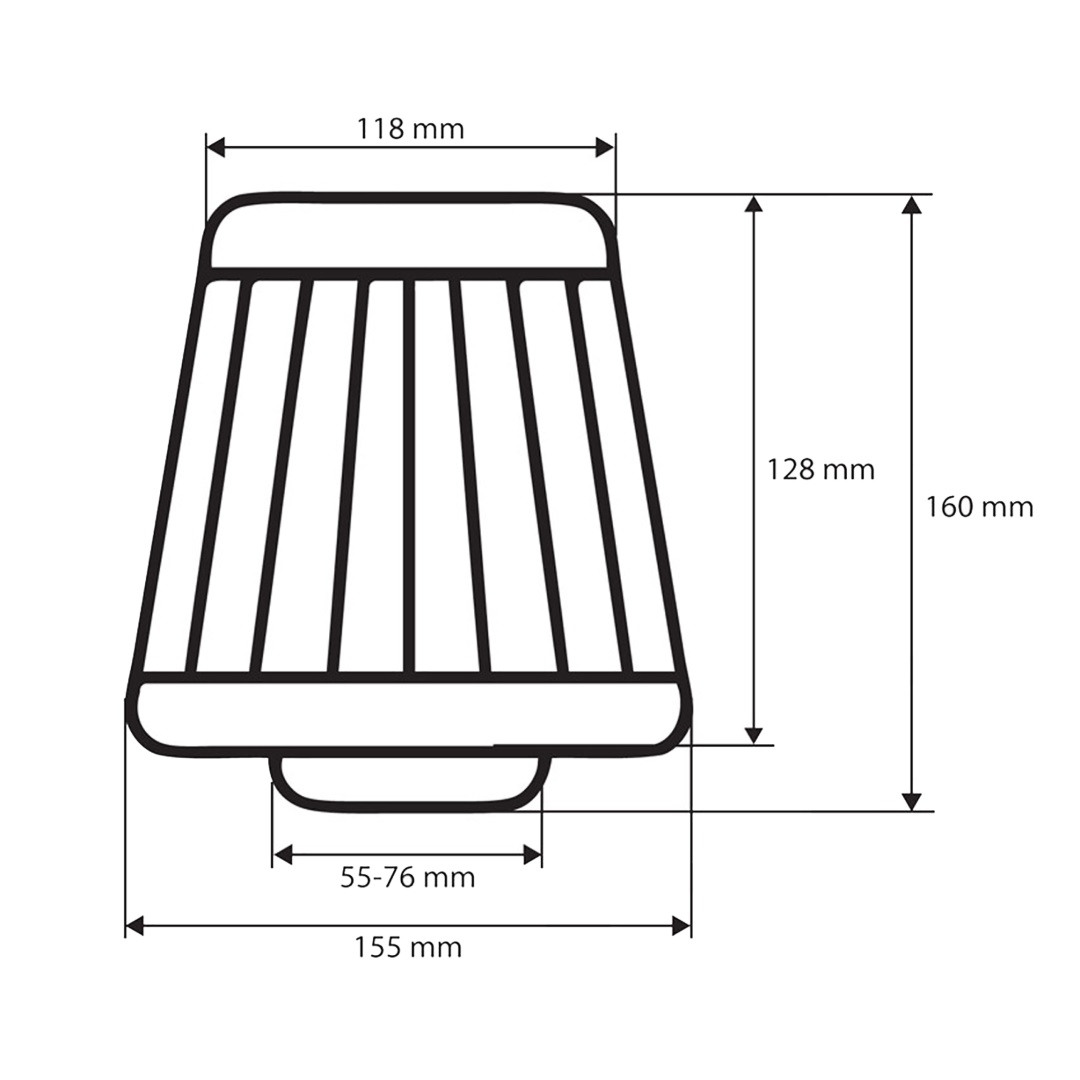 AMIO - Φιλτροχοάνη Ελευθέρας Af-carbon Διαμέτρου 55-76MM 160X155X118MM Με 3 Αντάπτορες Για Βελτίωση Ροής Αέρα Και Απόδοσης Κινητήρα - 1 Τεμ. (01713/AM) - Thumbnail 3