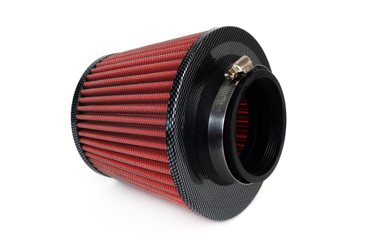 AMIO - Φιλτροχοάνη Ελευθέρας Af-carbon Διαμέτρου 55-76MM 160X155X118MM Με 3 Αντάπτορες Για Βελτίωση Ροής Αέρα Και Απόδοσης Κινητήρα - 1 Τεμ. (01713/AM) - Thumbnail 2