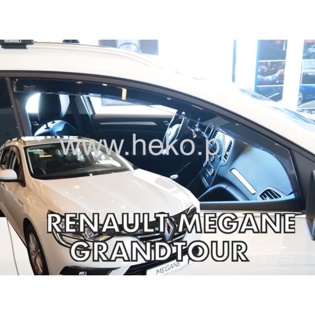 Ανεμοθραυστες Για Renault Megane 5D 2016+ Ζευγαρι Απο Ευκαμπτο Φιμε Πλαστικο HEKO - 2 Τεμ. - Thumbnail 2