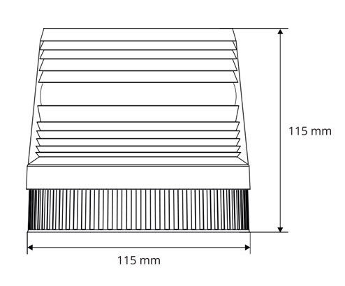 AMIO Φάρος LED 12V 115X115MM Πορτοκαλί Με Μαγνητική Βάση Για Οχήματα Οδικής Βοήθειας/έργων - 1 Τεμ. (01276/AM) - Thumbnail 2