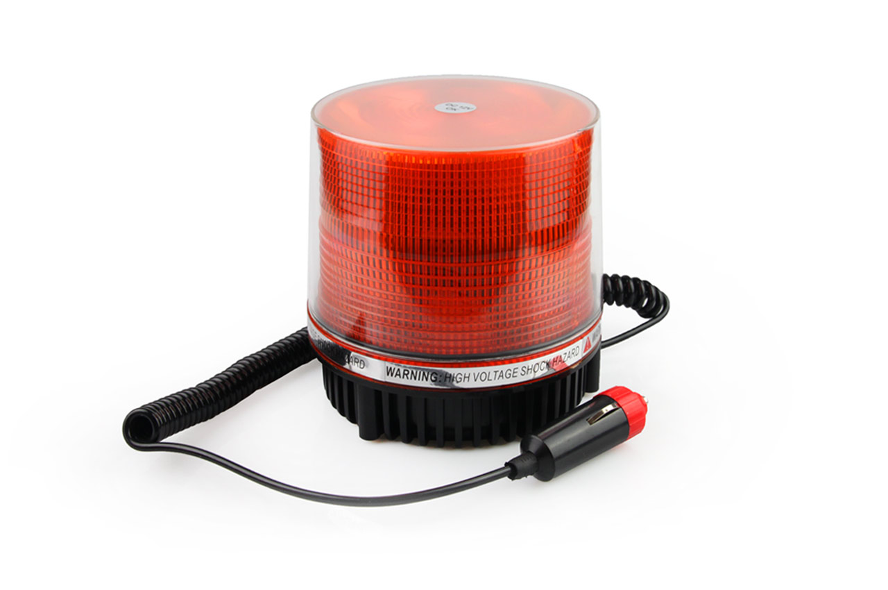 Amio Φάρος LED 12V 115x115mm Πορτοκαλί με Μαγνητική Βάση για Οχήματα Οδικής Βοήθειας/Έργων - 1 τεμ. (01276/AM)