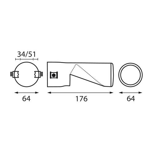 Ακρο Εξατμισης TS-69 36-63MM Κομμενο - Thumbnail 5