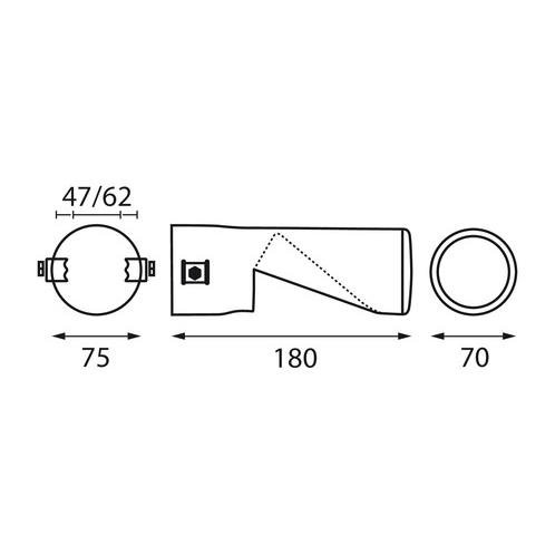 Ακρο Εξατμισης TS-70 45-72MM Κομμενο - Thumbnail 7
