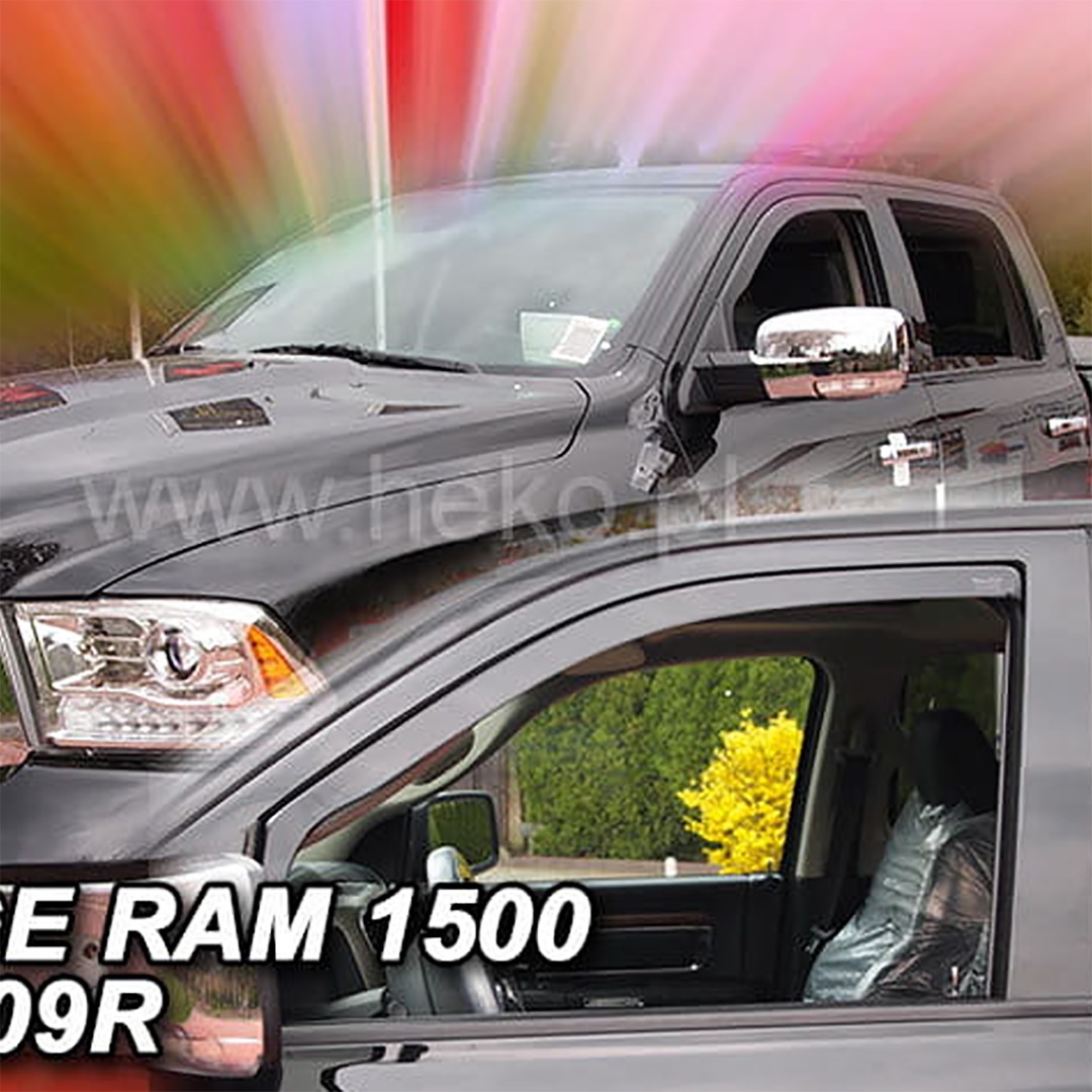 Ανεμοθραυστες Για Dodge Ram 1500 Iv 4D 2009-2018 Ζευγαρι Απο Ευκαμπτο Φιμε Πλαστικο HEKO - 2 Τεμ.