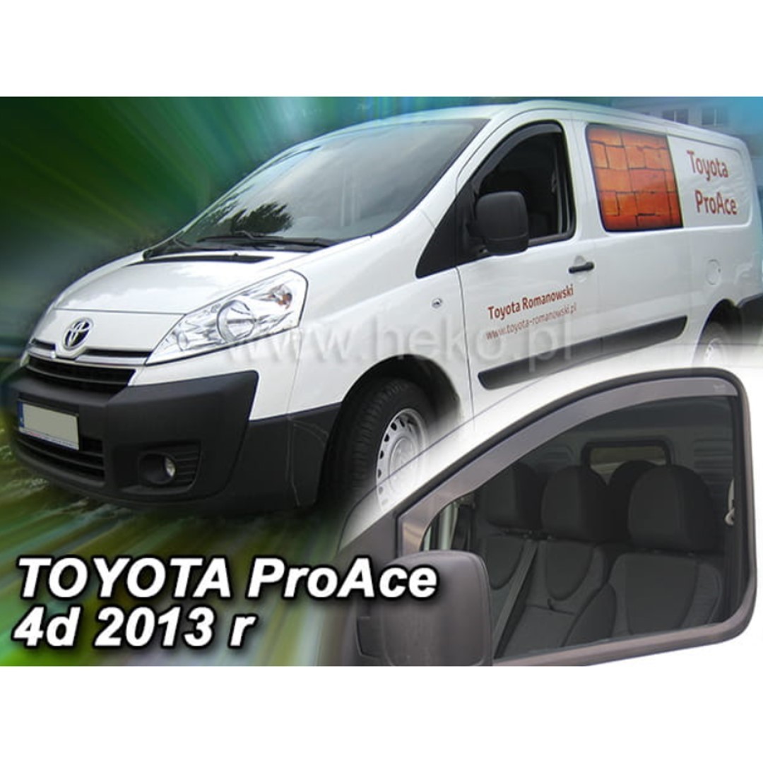 Ανεμοθραυστες Για Peugeot Expert 2007-2016 / Jumpy 4D 2007-2016 / Scudo 2007-2016 / Proace 4D 2013-2016 Ζευγαρι Απο Ευκαμπτο Φιμε Πλαστικο HEKO - 2 Τεμ. - Thumbnail 2