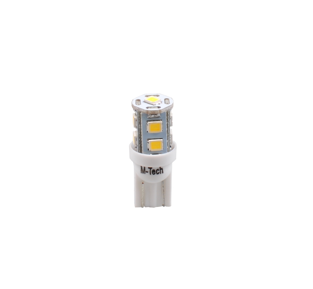 T10 W5W 24V W1,2X9,5D LED 9XSMD3528 Λευκο Διαθλαση (καρφωτο Ακαλυκο) Heavy Duty Blister 2τεμ. M-TECH - Thumbnail 3