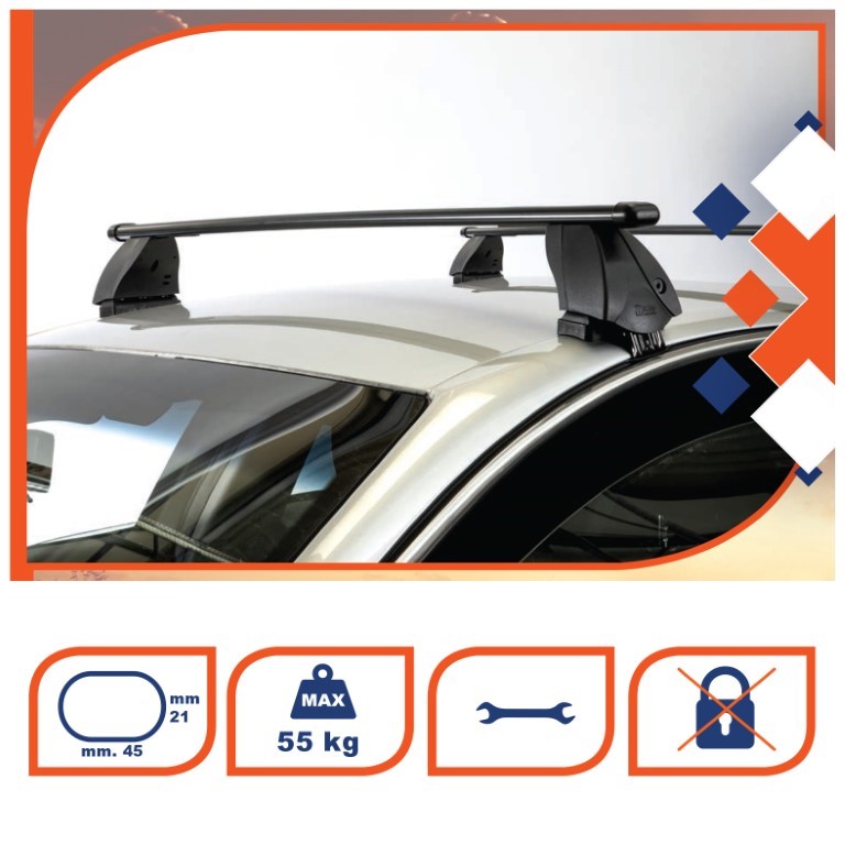 Μπαρες Οροφης K1 Pro 150 Cm K39 (οβαλ/ατσαλι) - 2 Τεμ. - Thumbnail 2