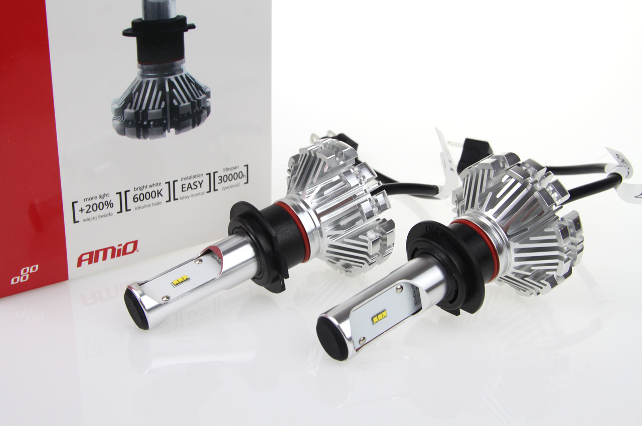 AMIO - Λαμπτήρες Sx Series Τύπου H7 Τάση Λειτουργίας 6/12V Απόδοσης 40W 6000K 3200LM Με Ενσωματωμένη Ψύκτρα Για Επιβατικά Αυτοκίνητα Και Μοτοσυκλέτες - 2 Τεμ. (01063/AM) - Thumbnail 5
