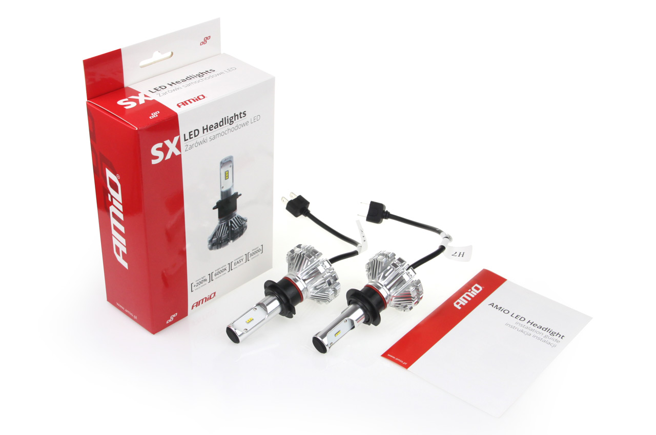 AMIO - Λαμπτήρες Sx Series Τύπου H7 Τάση Λειτουργίας 6/12V Απόδοσης 40W 6000K 3200LM Με Ενσωματωμένη Ψύκτρα Για Επιβατικά Αυτοκίνητα Και Μοτοσυκλέτες - 2 Τεμ. (01063/AM) - Thumbnail 6