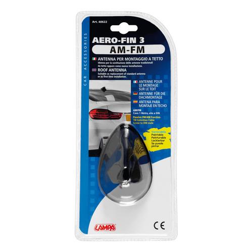 Κεραια Καρχαριας Aero-fin 3 Μαυρη Am/fm 66X97X70MM - Thumbnail 2