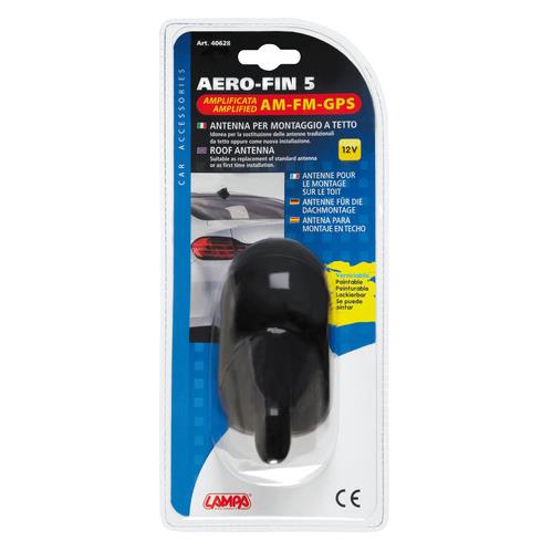 Κεραια Καρχαριας Aero-fin 5 12V Μαυρη Am/fm/gps Με Ενισχυτη Σηματος 64X108X67MM - Thumbnail 4