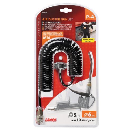 Πιστολι Αερα Μεταλλικο Με Σπιραλ P-4 6MM 5M 10BAR KG/CM2  Me Συνδεσμος Αερα M16 - Thumbnail 2