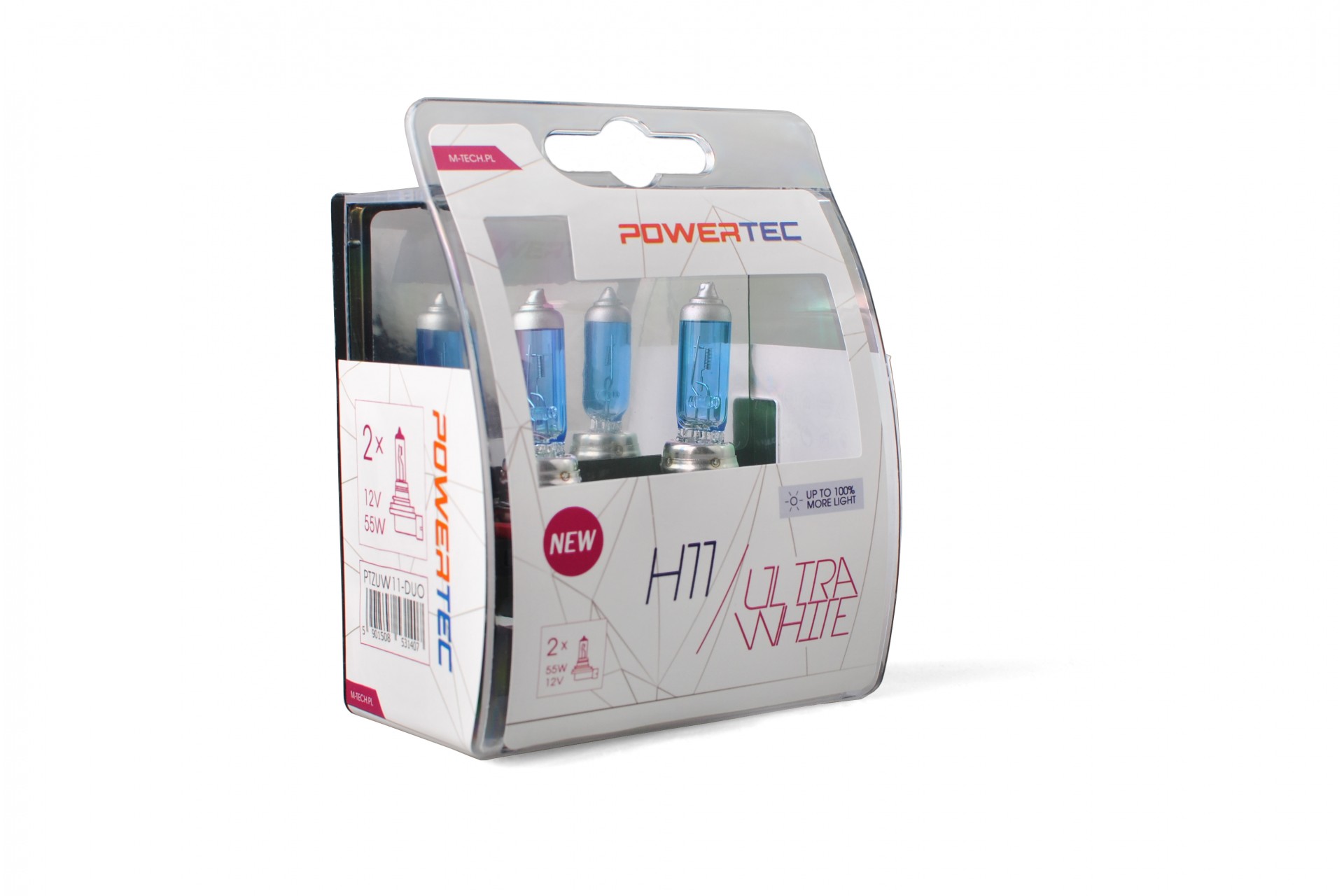H11 12V 55W PGJ19-2 Powertec Ultra White 2τεμ. M-TECH