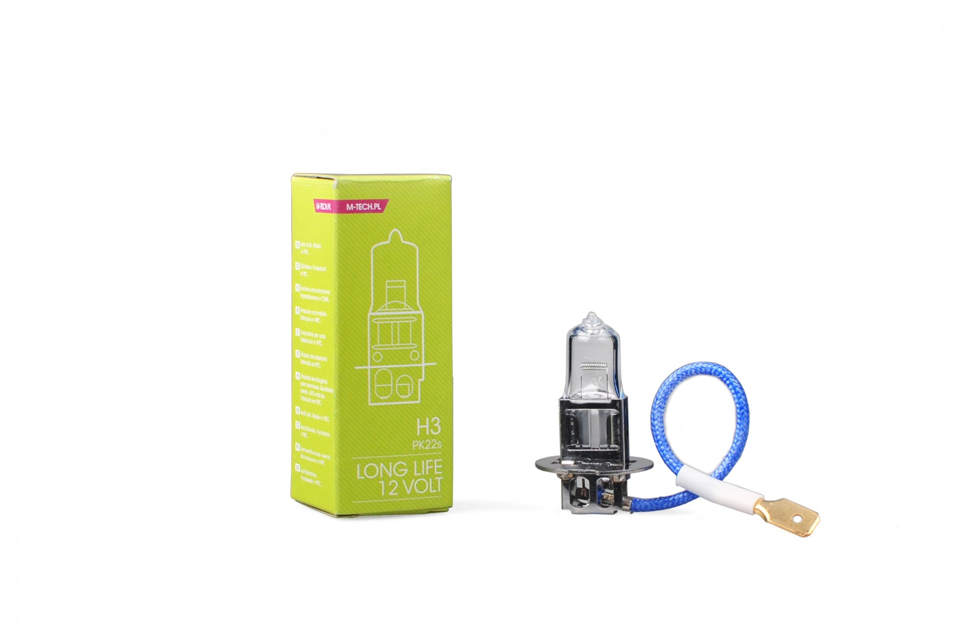 H3 12V 55W PK22S Long Life Αλογονου 1τεμ. M-TECH